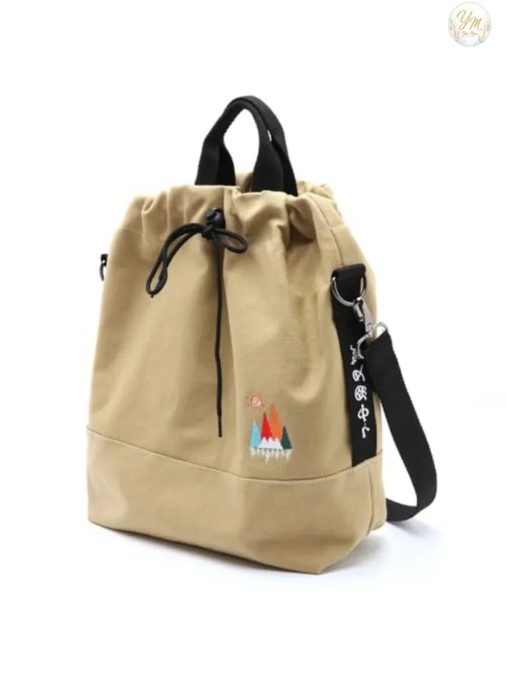 Canvas Crossbody Bag for Women Tote Shoulder Handbag Embroidery Slouchy Hobo